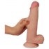 Lovetoy Sliding-Skin - dildo à double couche à ventouse - 21 cm (naturel)