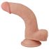 Lovetoy Sliding-Skin - dildo à double couche à ventouse - 21 cm (naturel)