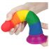 Lovetoy Prider - dildo réaliste - 19 cm (arc-en-ciel)