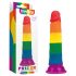 Lovetoy Prider - dildo réaliste - 19 cm (arc-en-ciel)