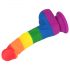 Lovetoy Prider - Dildo réaliste en silicone liquide - 19cm (arc-en-ciel)