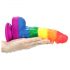 Lovetoy Prider - Dildo réaliste en silicone liquide - 19cm (arc-en-ciel)