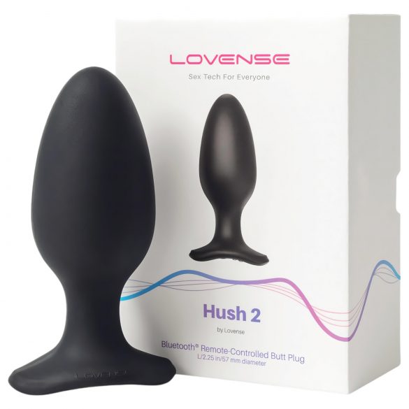 LOVENSE Hush 2 L - Plug anal rechargeable (57mm) - noir