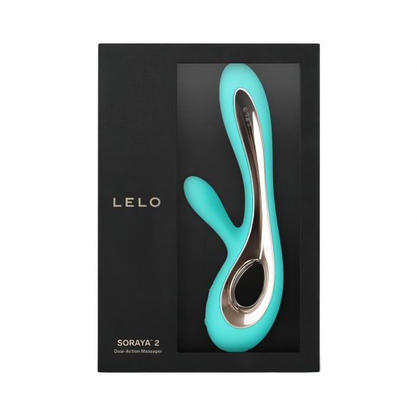 LELO Soraya 2 - vibromasseur rechargeable, étanche avec stimulateur de clitoris (turquoise)