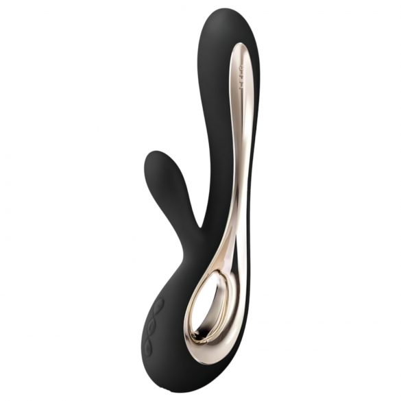 LELO Soraya 2 - vibromasseur waterproof avec stimulateur clitoridien (noir)