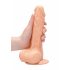 RealRock Dong 8 - Dildo réaliste avec testicules (20cm) - nature