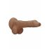 RealRock Dong 9 - godemichet réaliste avec testicules (23 cm) - couleur naturelle foncée