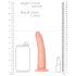 RealRock Slim - dildo réaliste avec ventouse - 15,5cm (naturel)