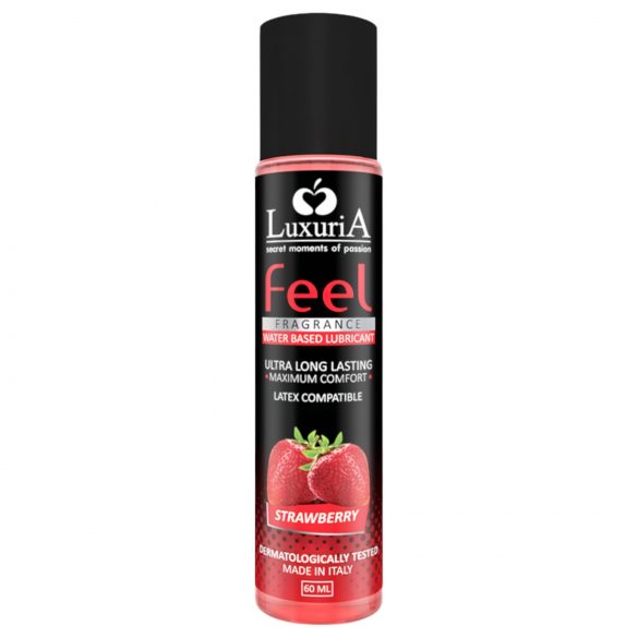 LuxuriA Feel Strawberry - lubrifiant à base d'eau - fraise (60ml)