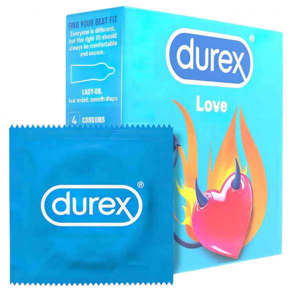 Préservatifs Durex Love - Préservatifs Easy-on (4 pièces)