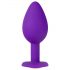 Temptasia S - plug anal à cœur orné de pierres (violet) - petit