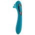 Evolved Heads or Tails - vibromasseur double extrémité rechargeable (bleu)