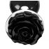 Booty Sparks Rose Noire - Plug anal en aluminium 79g (argent-noir)