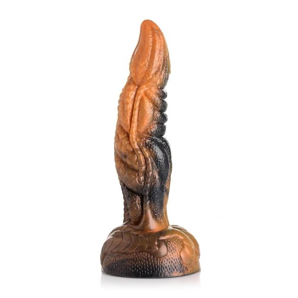 Creature Cocks Ravager - gode en silicone texturé - 20 cm (orange)