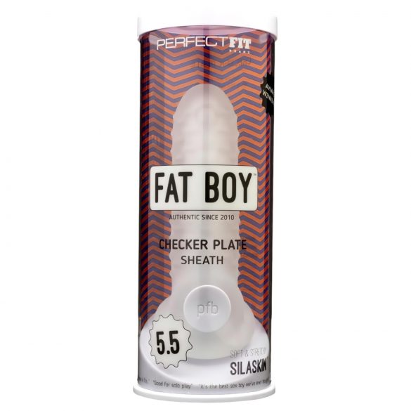 Fat Boy Checker Box - gaine pénienne (15cm) - blanc cassé