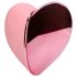 Loveline Tapping Heart - vibromasseur stimulateur de clitoris rechargeable (rose)