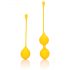 Loveline - boules de geisha en silicone - 2 pièces (jaune)