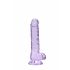 RéelRoche - dildo réaliste transparent - violet (17cm)