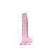 REALROCK - dildo réaliste translucide - rose (17cm)