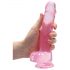 REALROCK - Dildo réaliste translucide - rose (19cm)