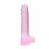 REALROCK - gode réaliste transparent - rose (22cm)