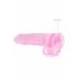 REALROCK - gode réaliste transparent - rose (22cm)