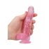 REALROCK - godemichet réaliste transparent rose (15cm)