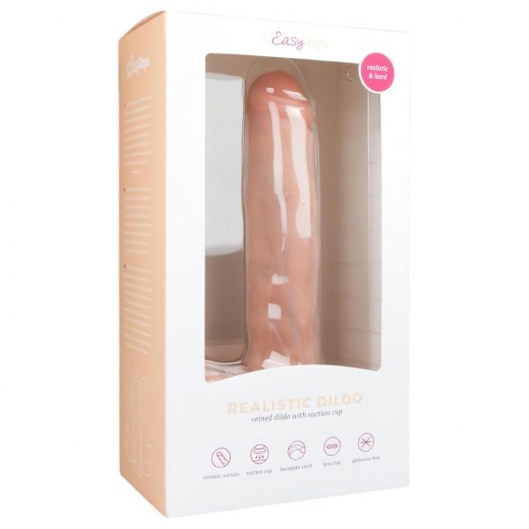 Easytoys - Grand Dildo Ventouse avec Testicules (29,5 cm) - Naturel