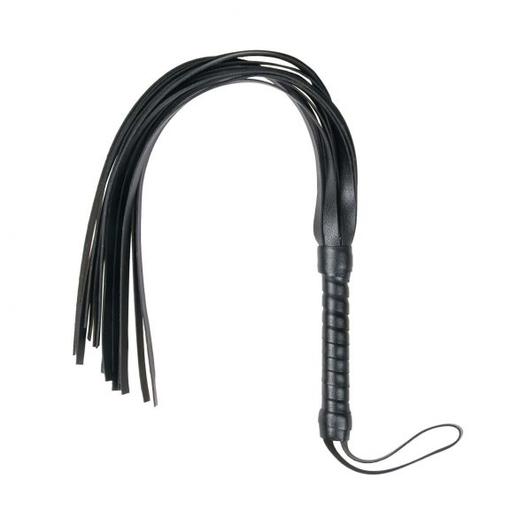 Easytoys Flogger - fouet en similicuir doux (noir)