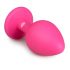 Easytoys Diamond - plug anal avec pierre blanche (moyen) - rose