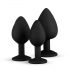 Easytoys Diamond - ensemble de plugs anaux (noir)