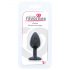 Tous les favoris - plug anal en silicone avec pierre violette (noir)