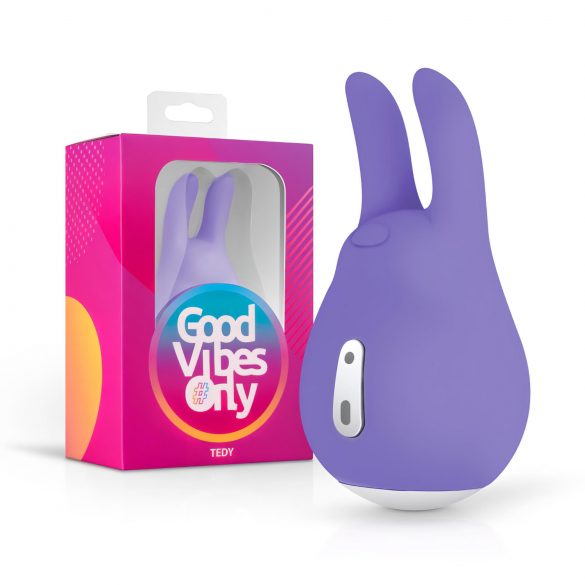 Bonnes Vibrations Teddy - vibromasseur rechargeable en forme de lapin (violet)