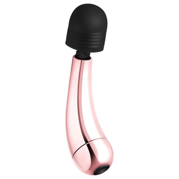 Baguette Mini Courbe Rosy Gold - Vibrateur Massant Rechargeable (Or Rose)