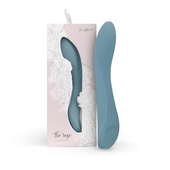 Bloom Rose - vibromasseur point G en silicone rechargeable (turquoise)