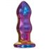 Glamour Glass - vibromasseur anal en verre à télécommande - ondulé (coloré)