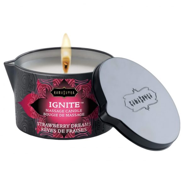 Kama Sutra - bougie de massage végan - rêve de fraise (170g)