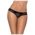 Obsessive Miamor - culotte en dentelle ouverte avec strass (noir)