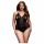 / BACI Plus Size - body transparent à tour de cou, noir (XL-XXL)