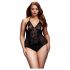 / BACI Plus Size - body transparent à tour de cou, noir (XL-XXL)