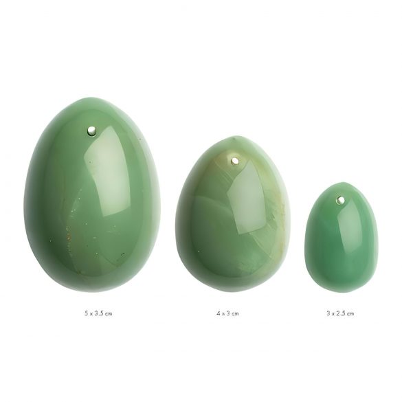 La Gemmes Yoni - Set de boules de geisha en jade (3 pièces)