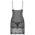 Obsessive Alluria - nuisette en dentelle avec string (noir) - L/XL