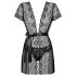 Alluria Dentelle - kimono avec string (noir) - L/XL