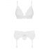 Obsessive 810-SEG-2 - Ensemble de lingerie en dentelle (blanc) - L/XL