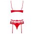 Obsessive Heartina - ensemble de lingerie (rouge) - L/XL