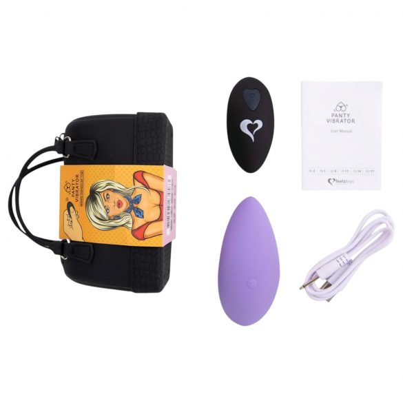 FEELZTOYS Panty - vibromasseur de culotte rechargeable avec télécommande (violet)