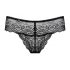 Obsessive Miamor - string en dentelle pour femme avec pierres (noir)