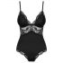 Obsessive 810-TED-1 - body en dentelle orné, extensible (noir)