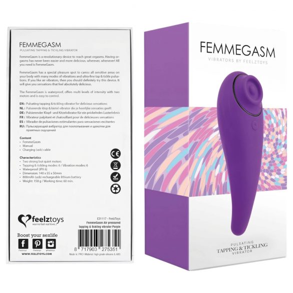 FEELZTOYS Femmegasm - vibrateur double fonction rechargeable (violet)